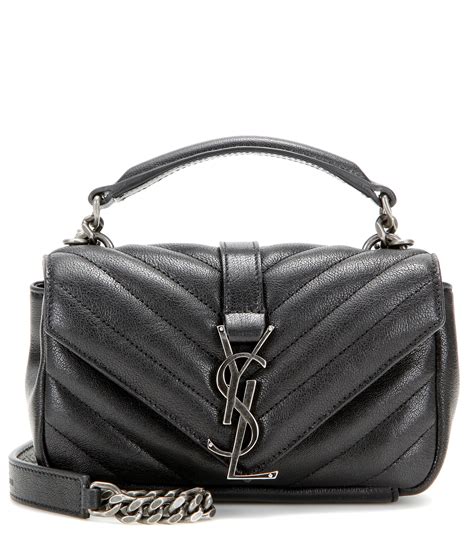 yves saint laurent quilted leather shoulder bag|Saint Laurent monogram bag.